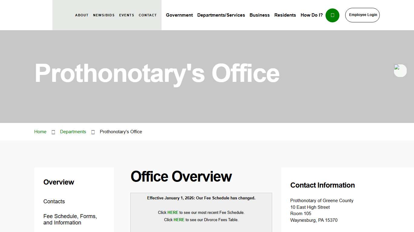Prothonotary's Office